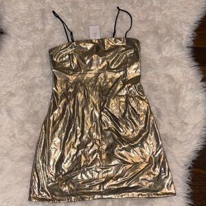 Urban Outfitters Gold Metallic Women's Dress
